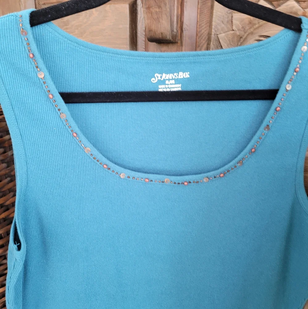 2~Embellished, Rib Tanks St. John's Bay XL - Picture 6 of 14